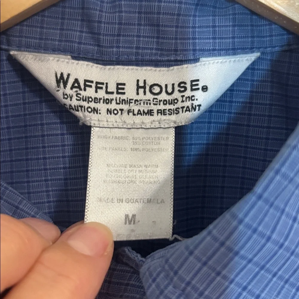 Waffle House Vintage Shirt, uniform blue, medium - Picture 3 of 5